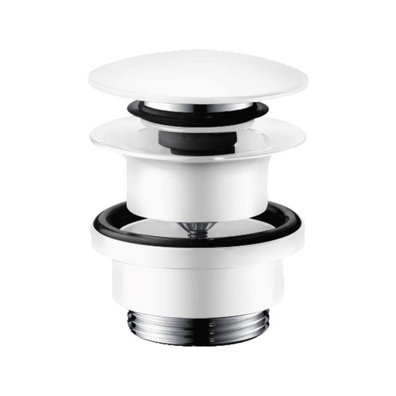 Axor Waste Set Brass Push-Open for Basin and Bidet Mixer in matt white finish, supplied by Deluxe Bathrooms.