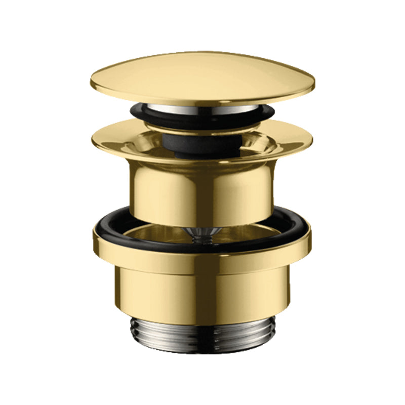 Axor Waste Set Brass Push-Open for Basin and Bidet Mixer in polished gold optic finish, supplied by Deluxe Bathrooms.