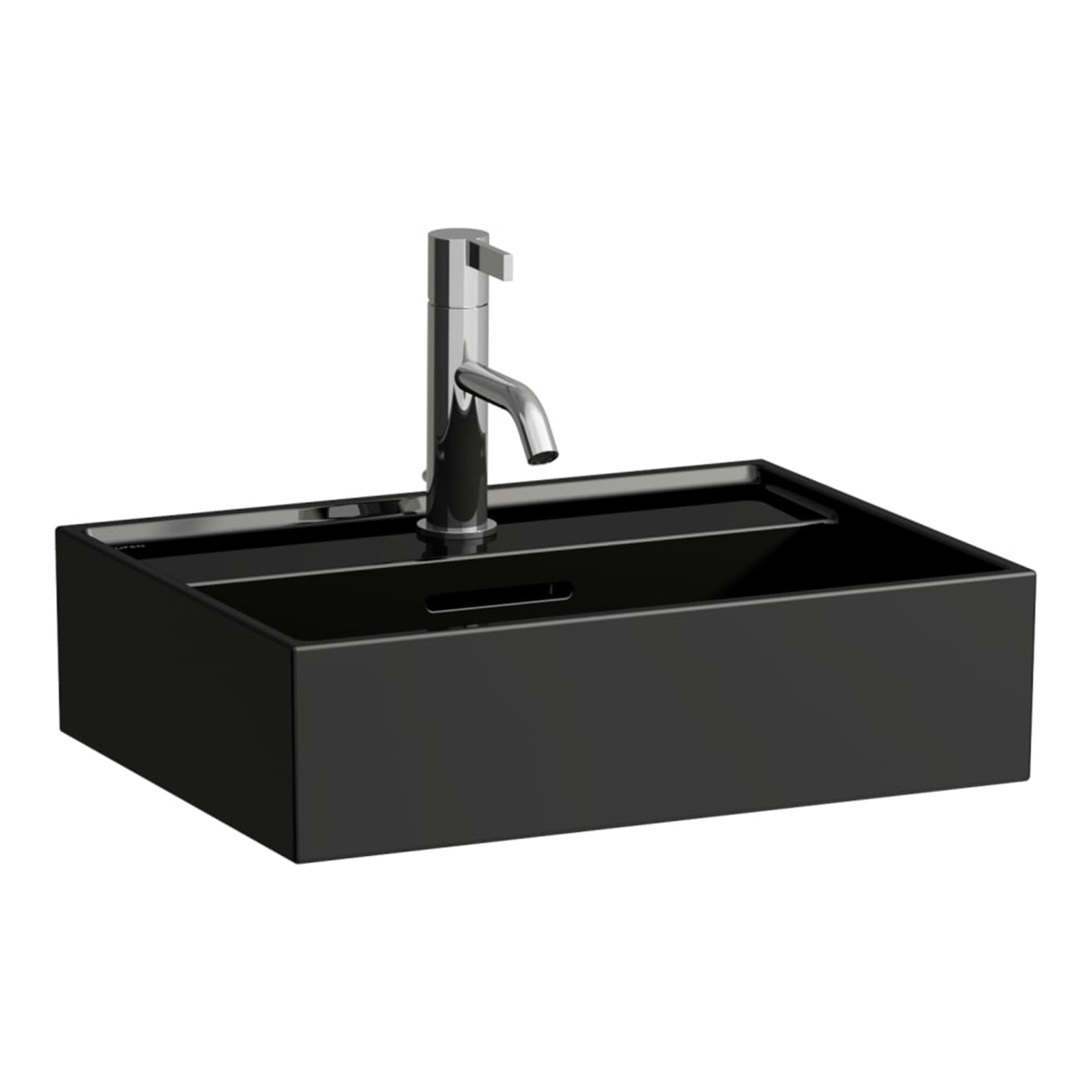 laufen kartell wall mounted washbasin 450x340 gloss black