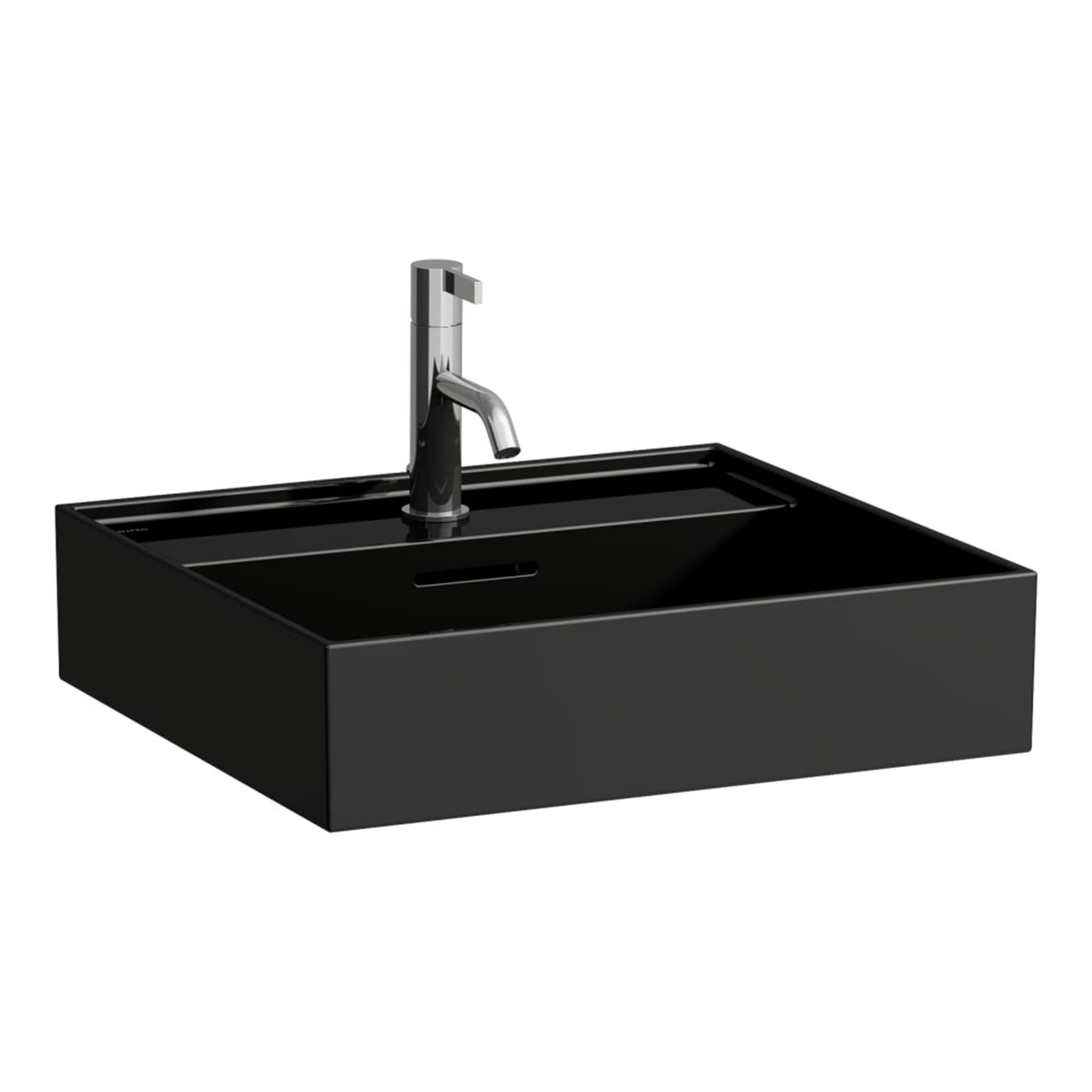 laufen kartell wall mounted washbasin 500x460 gloss black