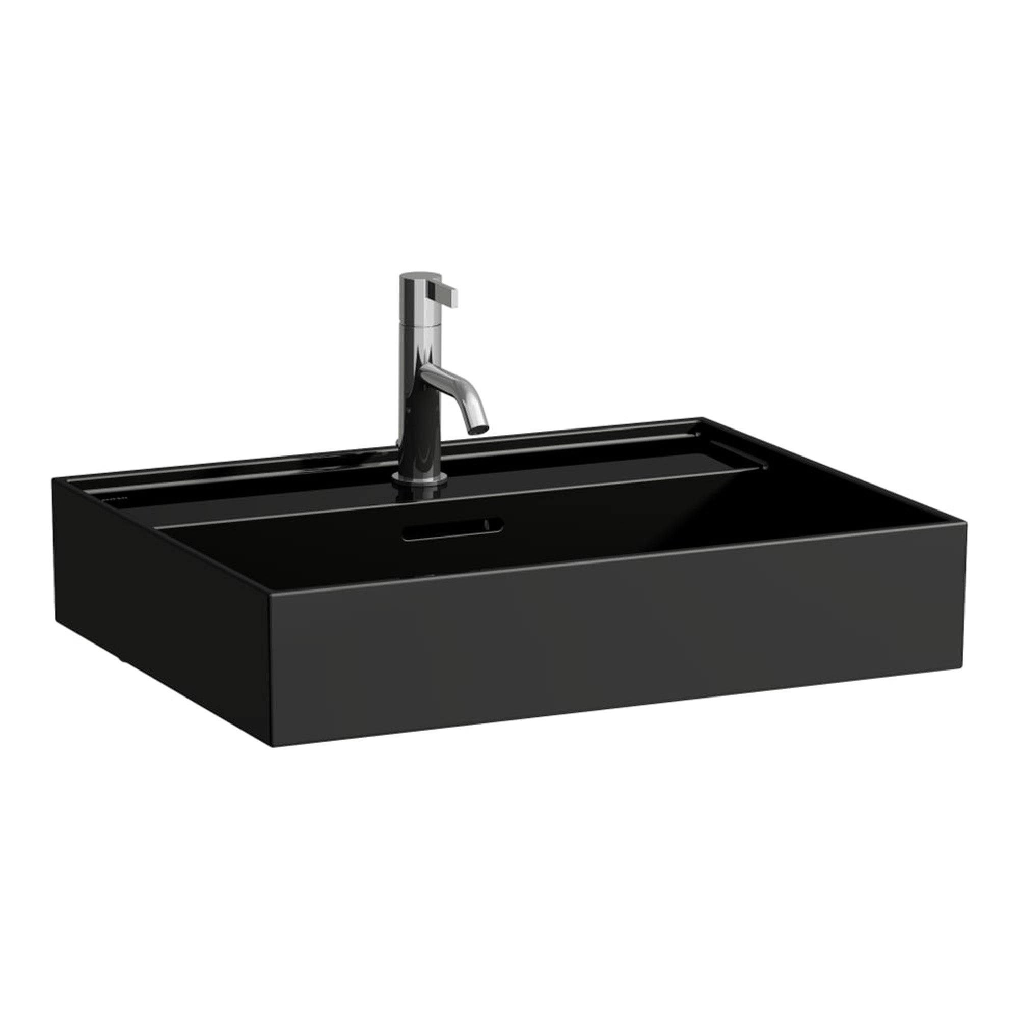 laufen kartell wall mounted washbasin 600x460 gloss black