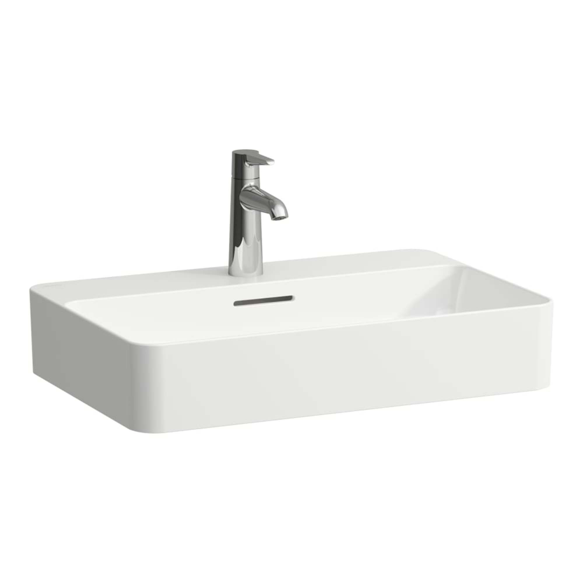 laufen val ceramic washbasin 600mm white gloss