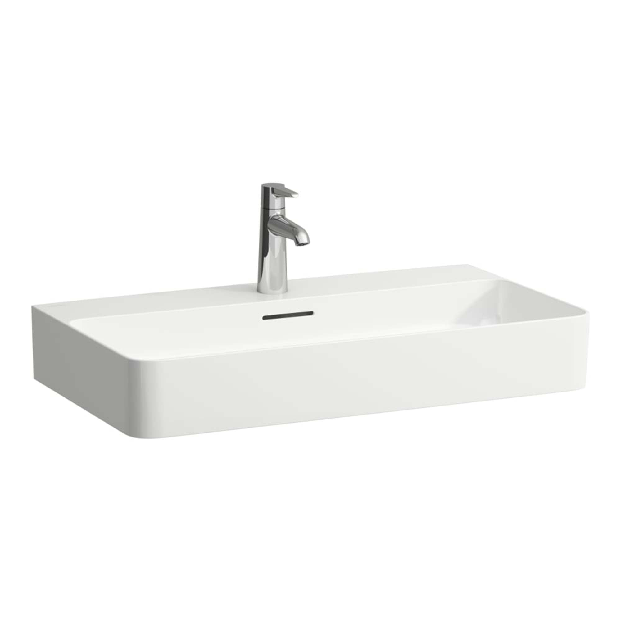 laufen val ceramic washbasin 750mm white gloss