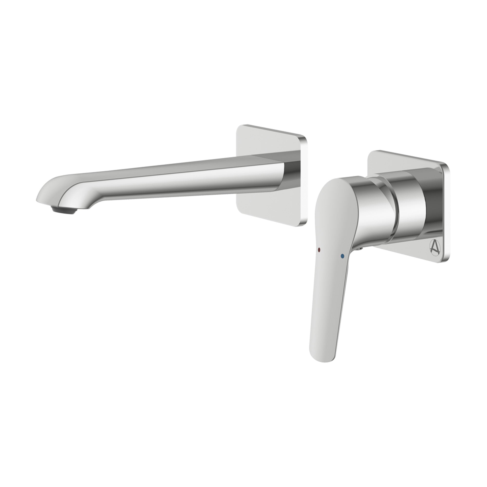 lucca 2 hole wall mounted basin mixer tap chrome