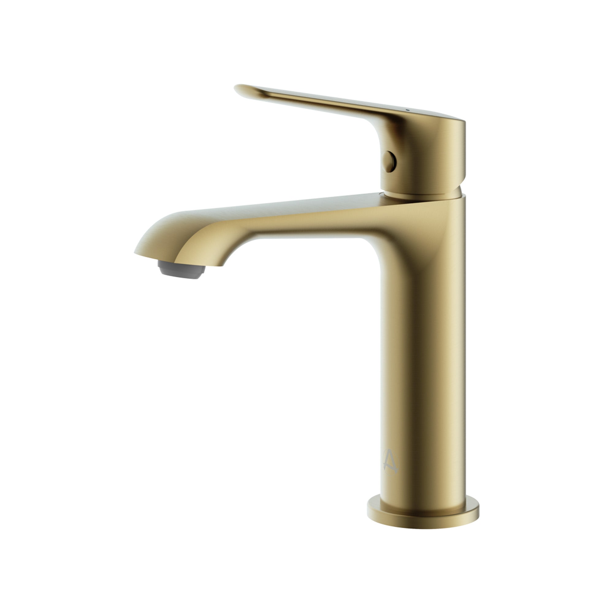 lucca basin mixer mono brushed brass