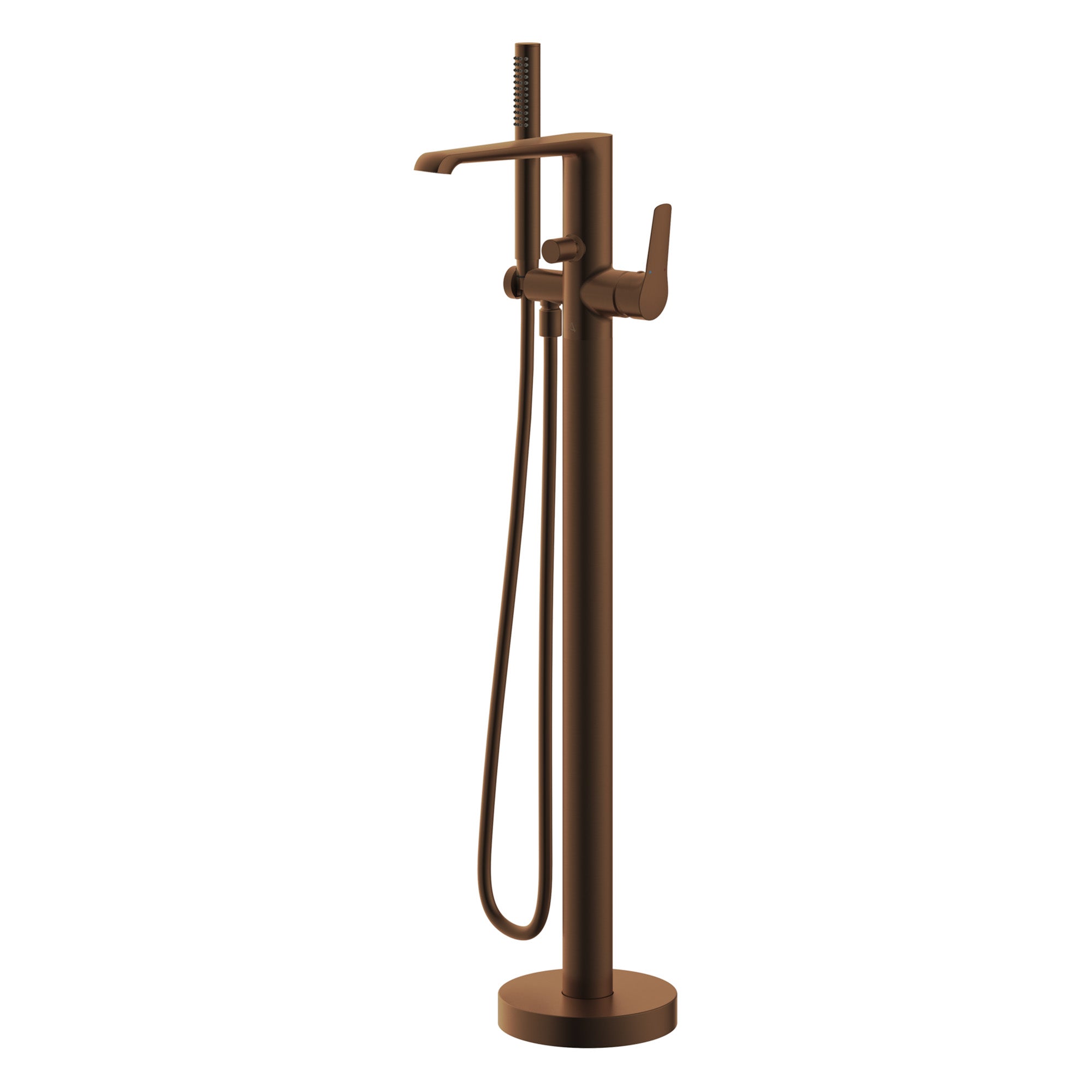 lucca floorstanding bath shower mixer with handset brushed bronze