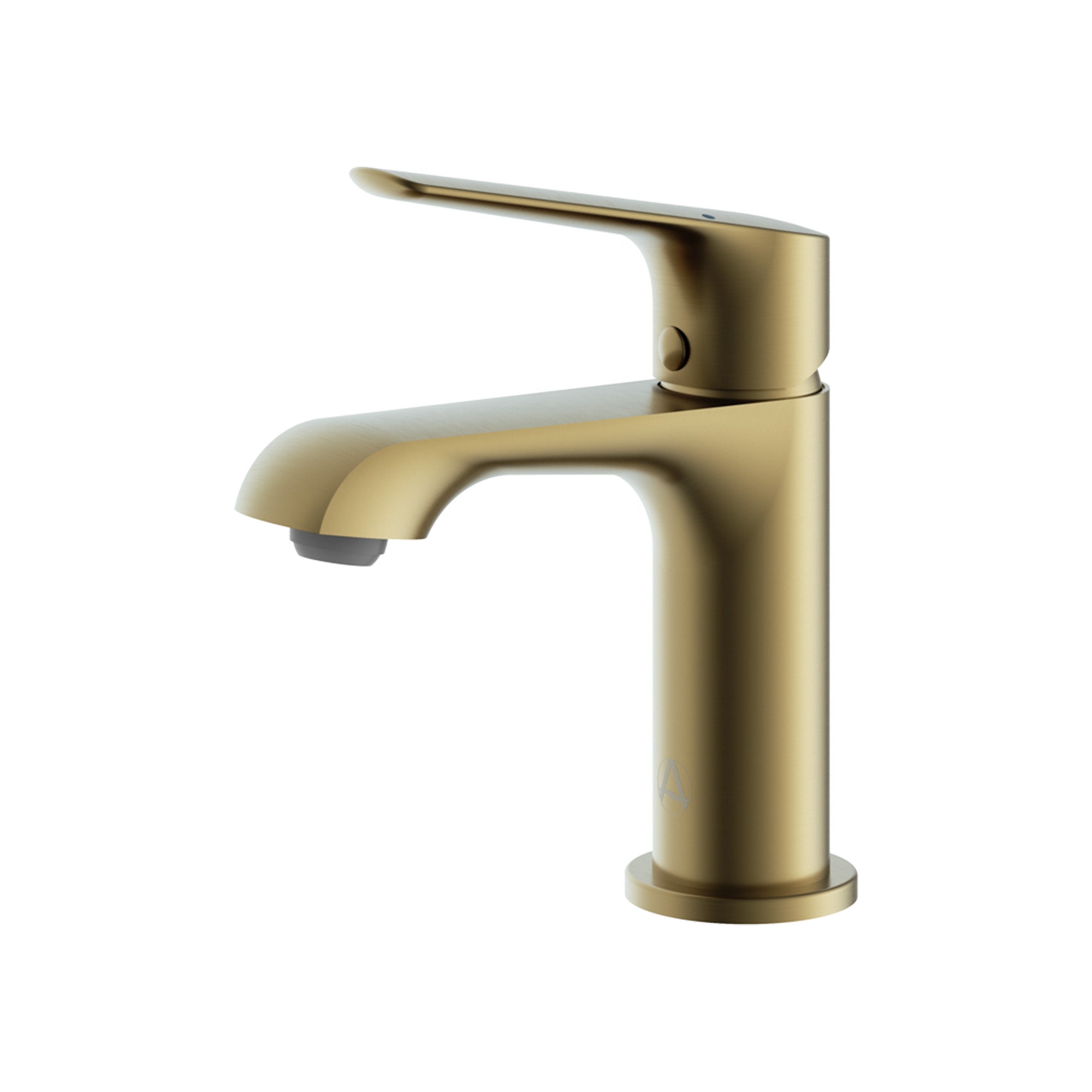 lucca mini basin mixer mono brushed brass