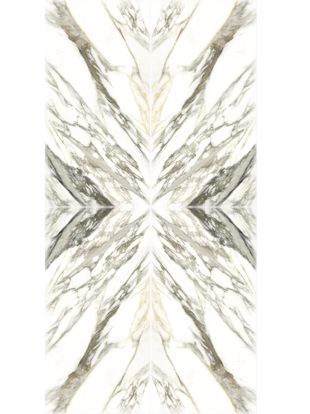 Macchia Vecchia Gold Book Match Porcelain Tile Set Marble Effect Polished 300x150cm