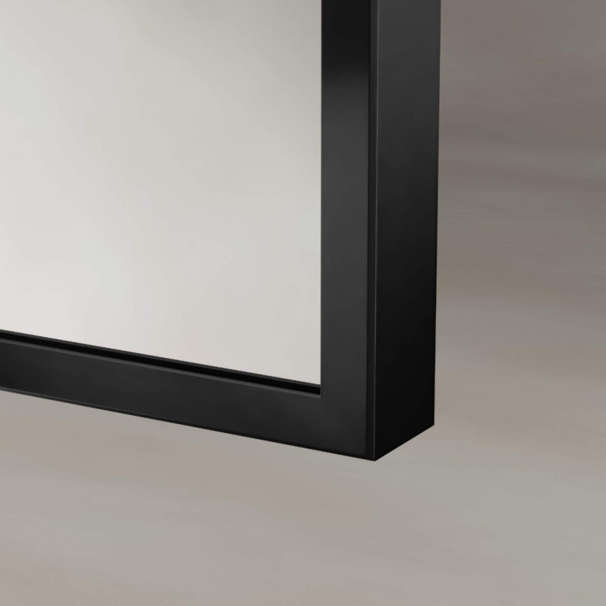 Marina Arched Bathroom Mirror Matt Black
