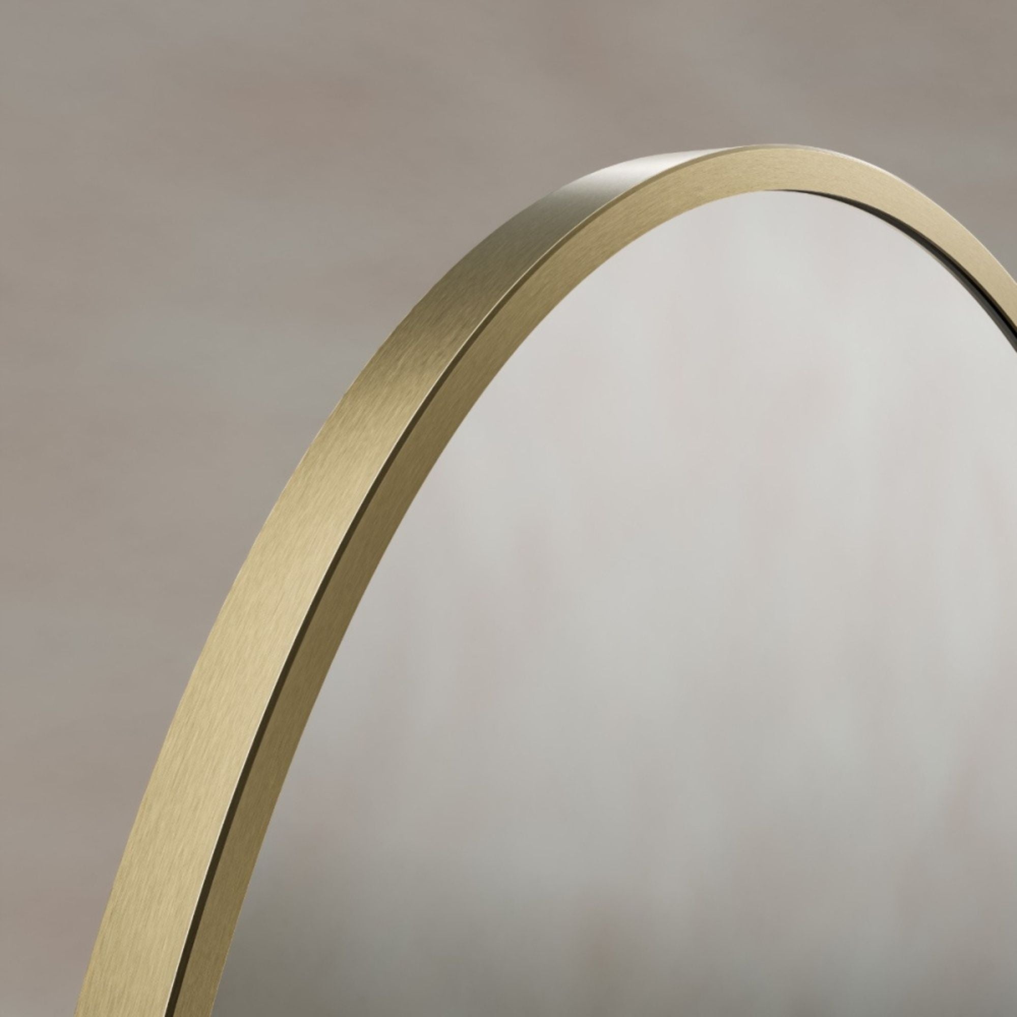Marina Oval Bathroom Mirror Brushed Brass