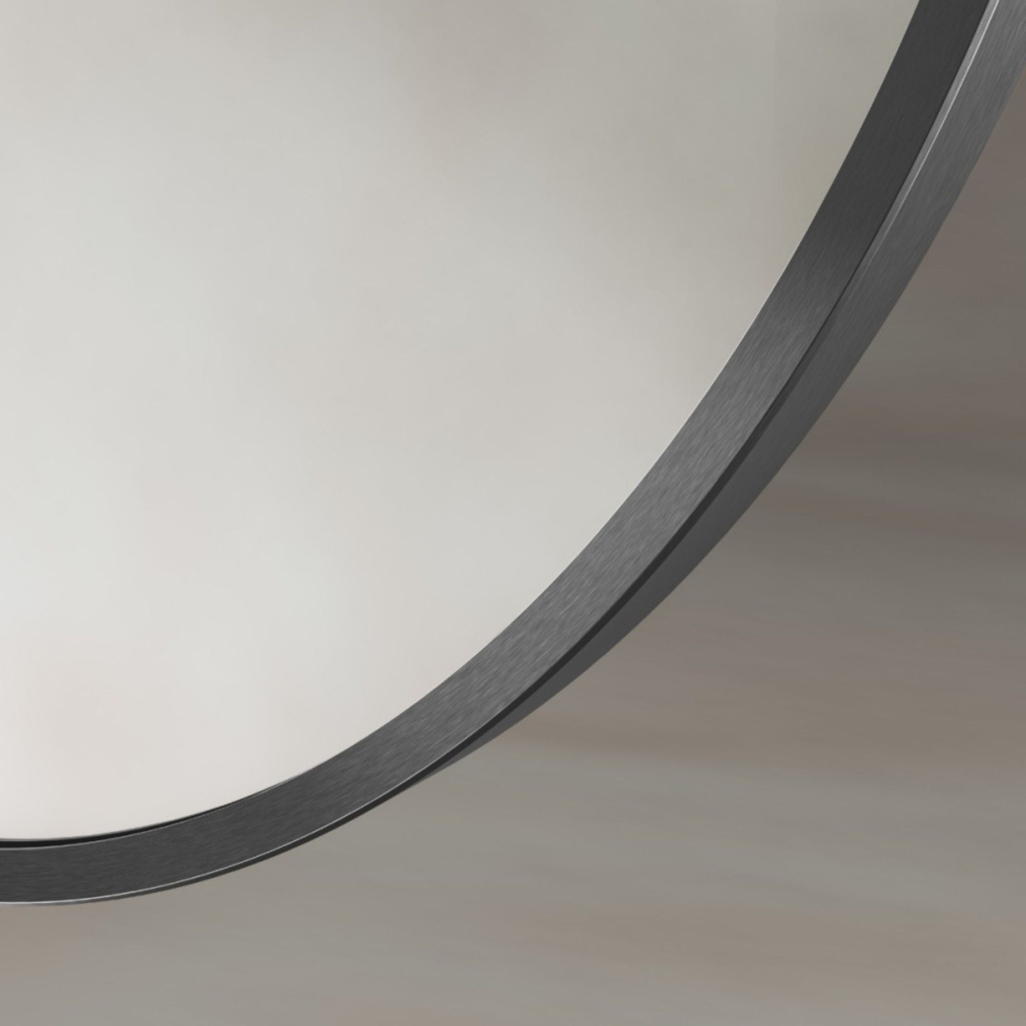 Marina Oval Bathroom Mirror Gunmetal