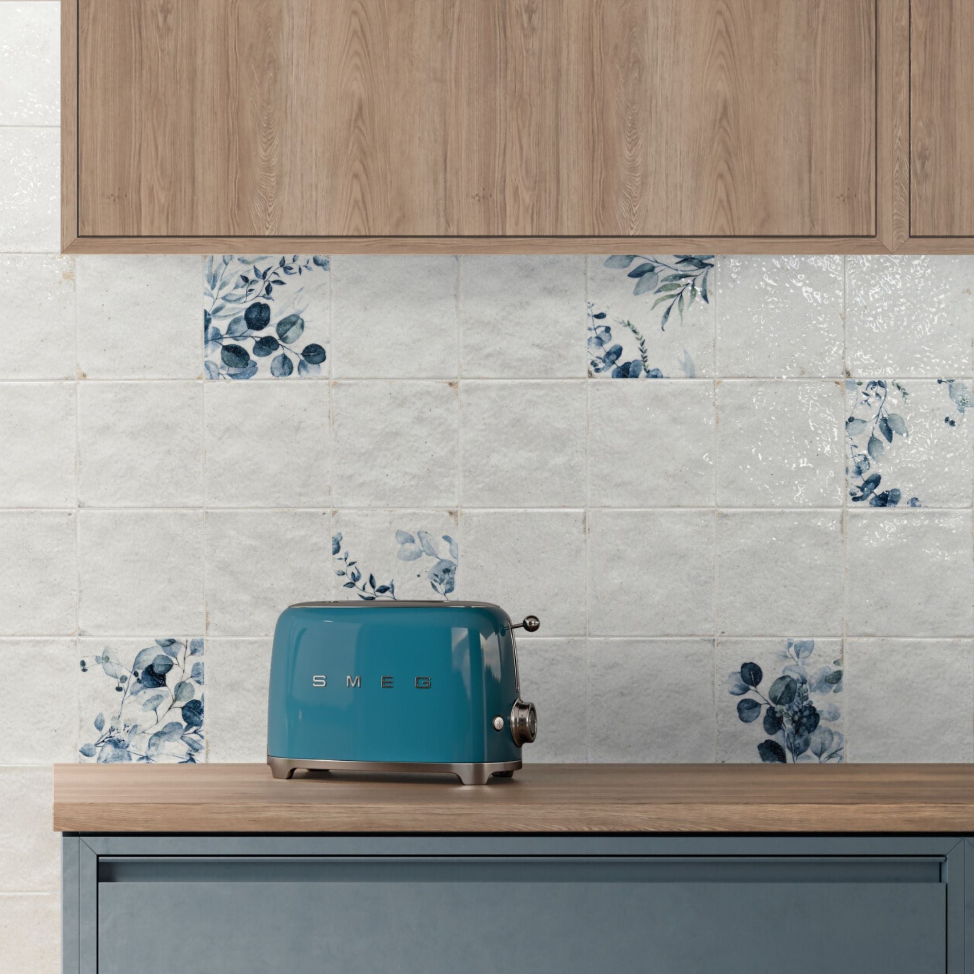 Mayolica Woods Pattern Wall Tile 15x15cm Gloss Deluxe Bathrooms