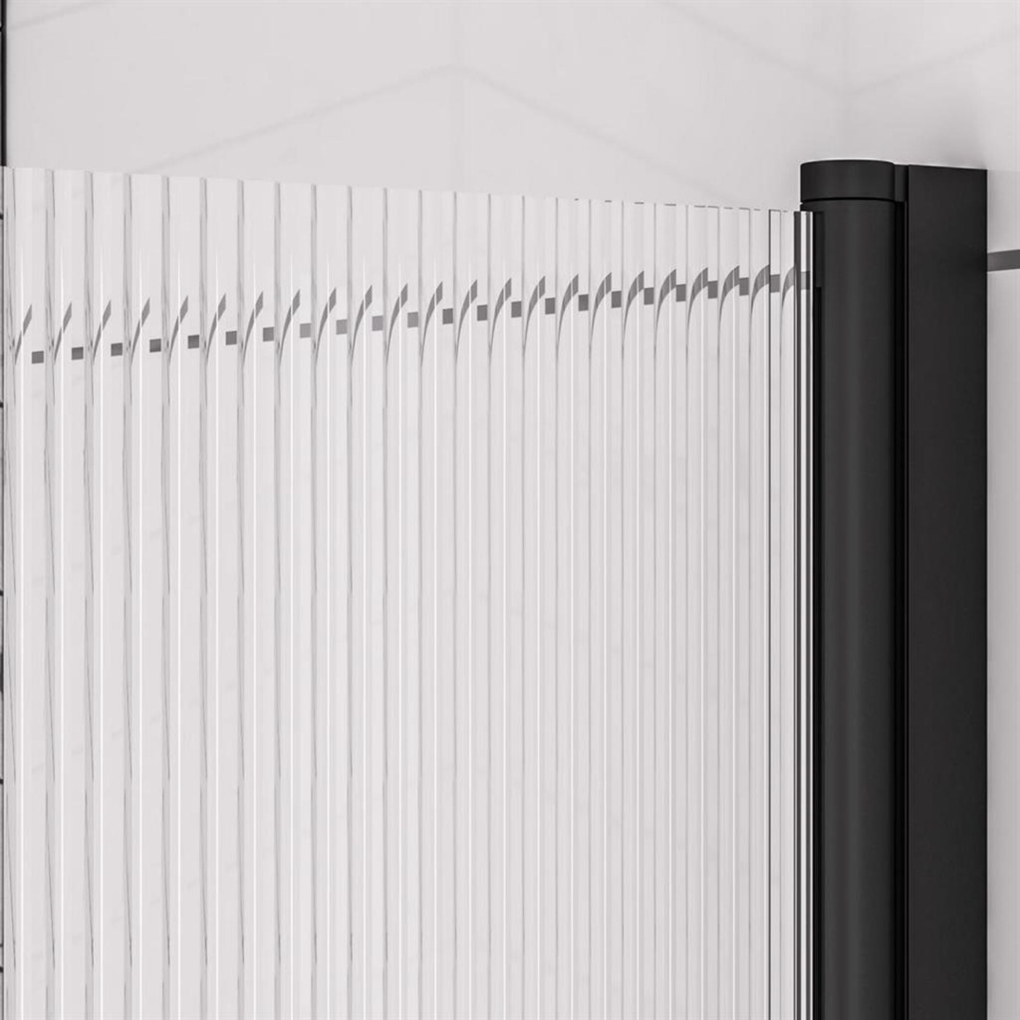 Mersey Fluted Straight Bath Screen Right Hand