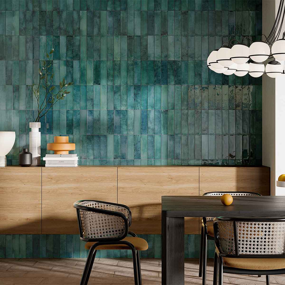 Colorado Sea Water Porcelain Tile 6x25cm Gloss | Deluxe Bathrooms ...