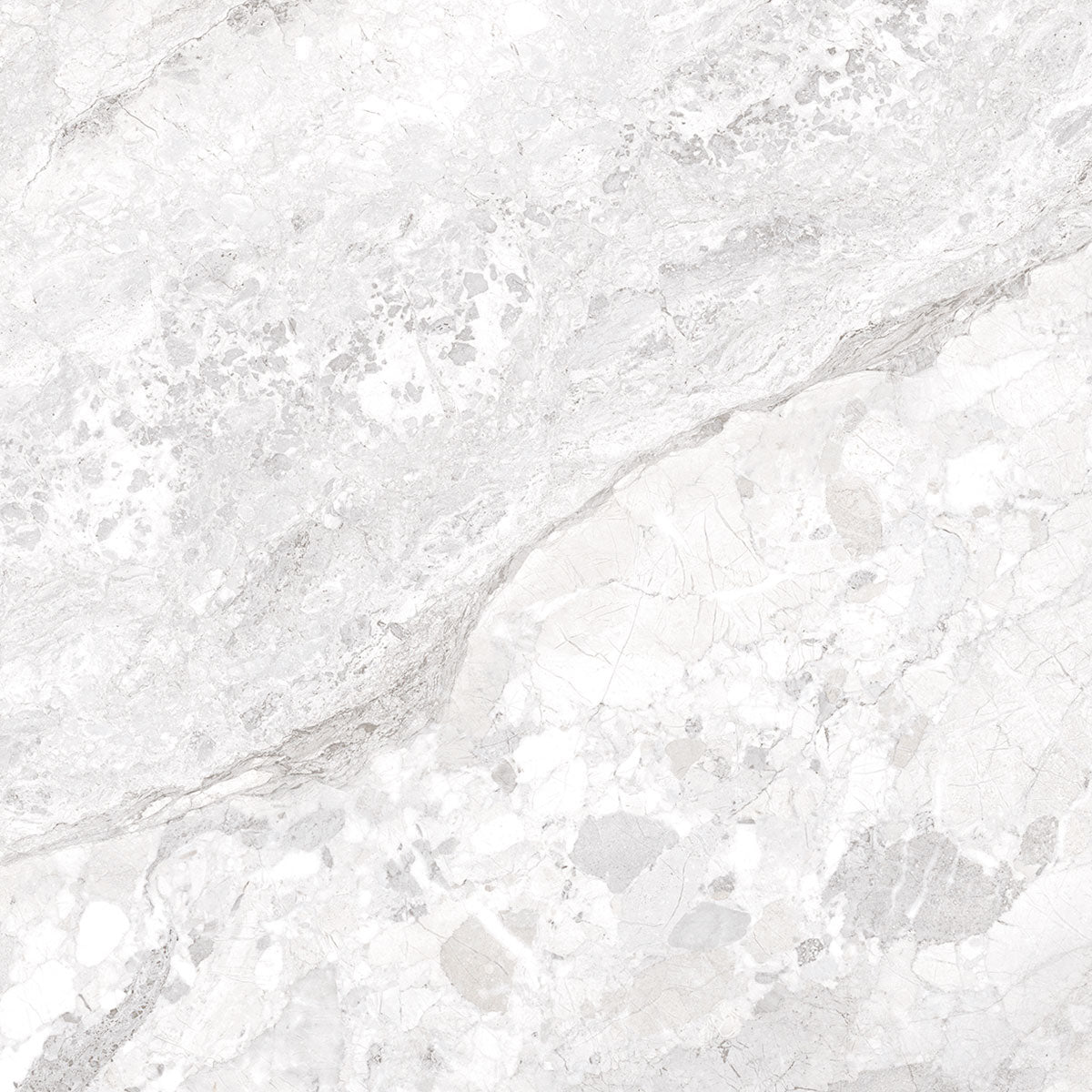 Dreamy Cloud 4D Shaped Matt White Marble Tile 100 x 100cm