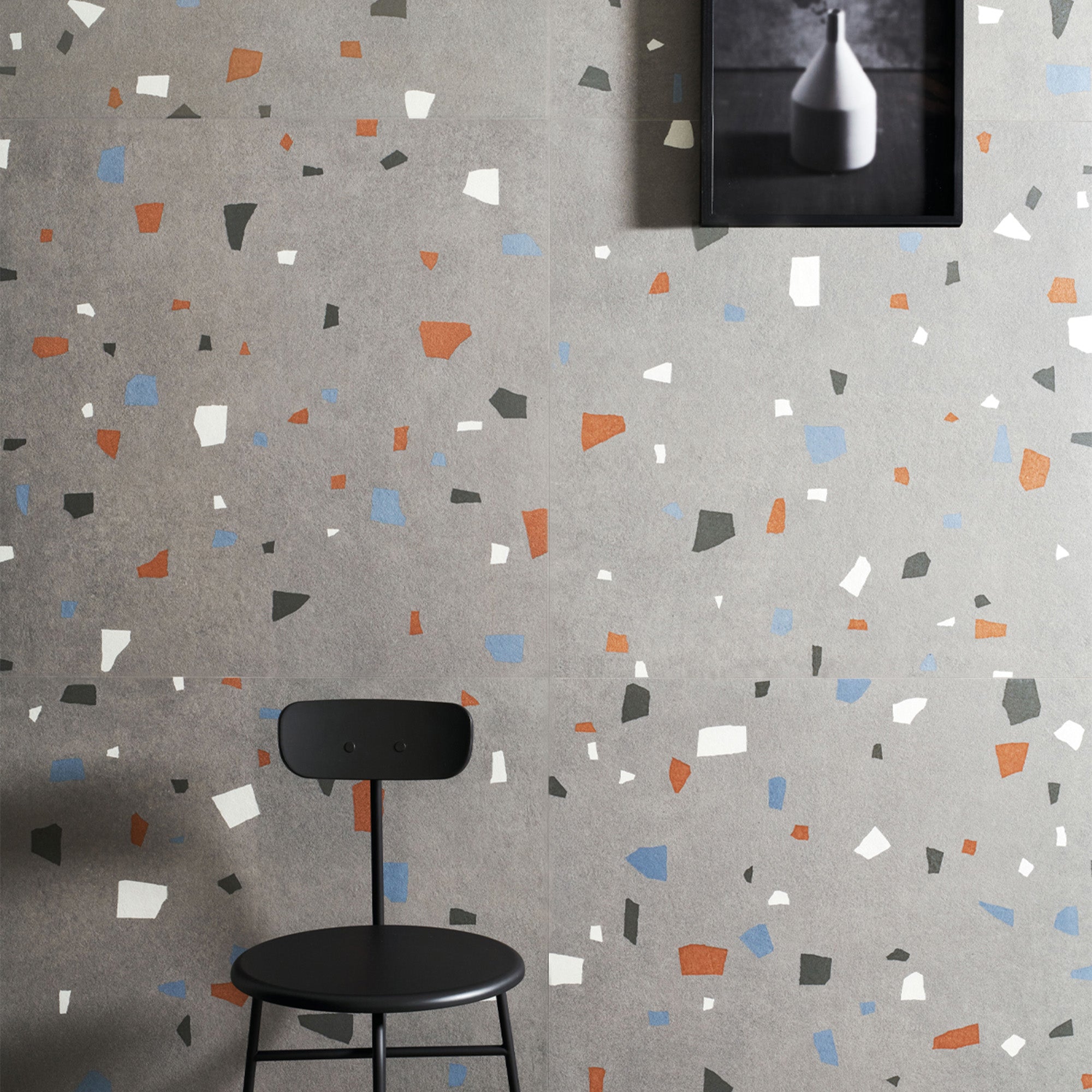 nuances anthracite coccio terrazzo effect porcelain tile 60x120cm