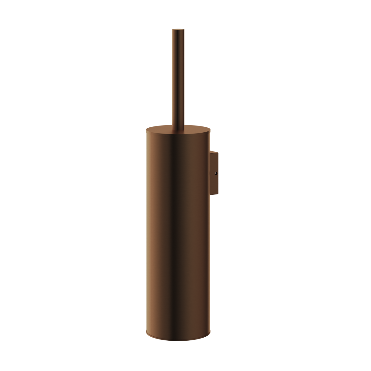 Rensa Wall-Mounted Toilet Brush Holder (with Brush) in brushed bronze finish,  supplied by Deluxe Bathrooms.