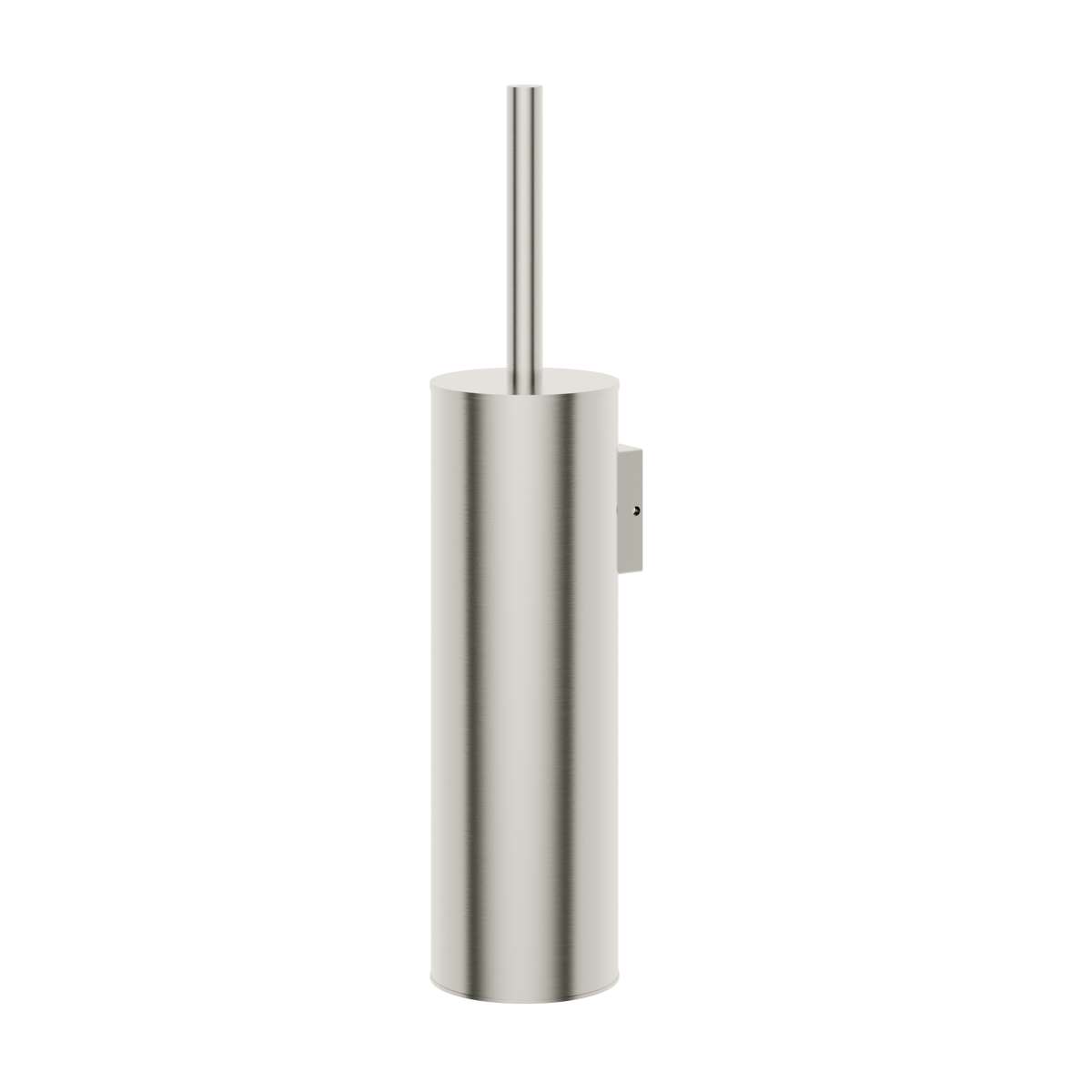 Rensa Wall-Mounted Toilet Brush Holder (with Brush) in brushed nickel finish,  supplied by Deluxe Bathrooms.