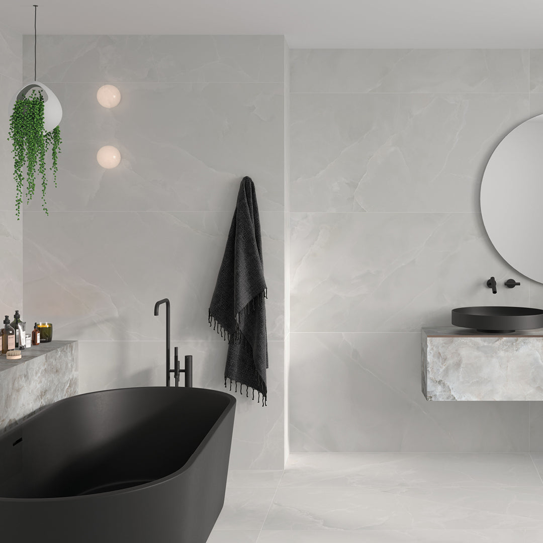 Rodea Pearl Stone Effect Porcelain Tile 30x60cm Matt