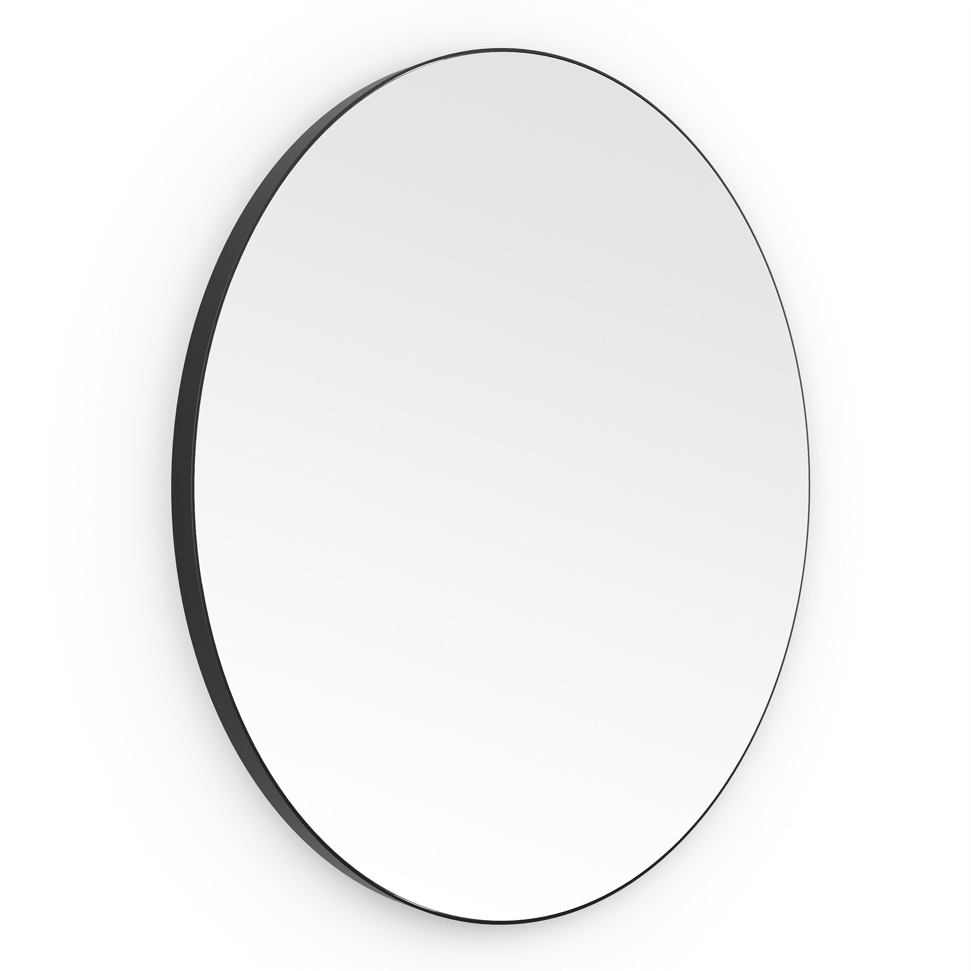 shore round bathroom mirror 60 black