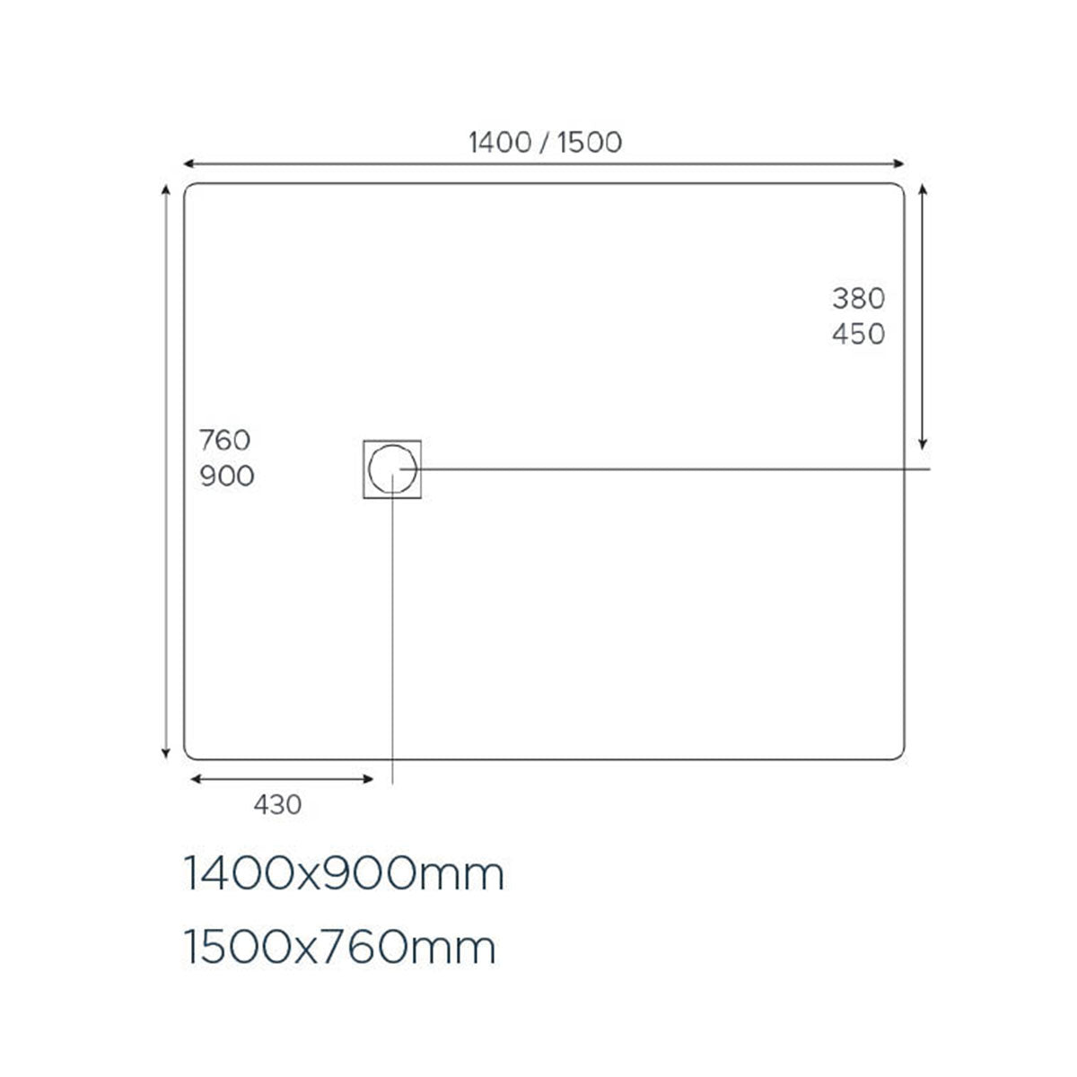 SolidSoft Flexible Soft Shower Tray - Rectangular