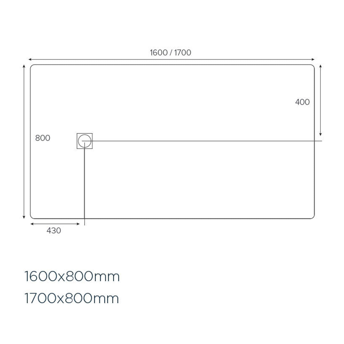 SolidSoft Flexible Soft Shower Tray - Rectangular