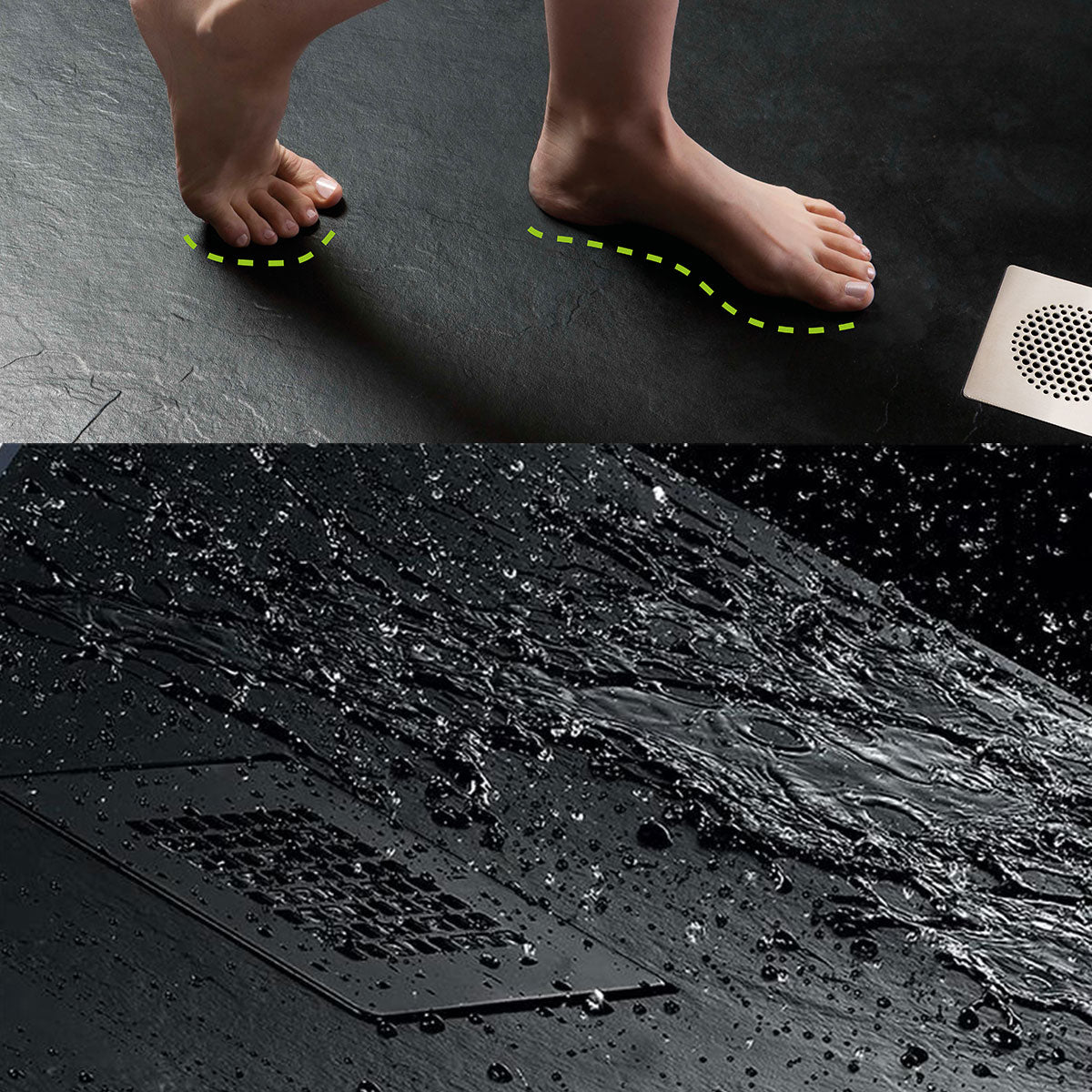 SolidSoft Flexible Soft Shower Tray - Rectangular