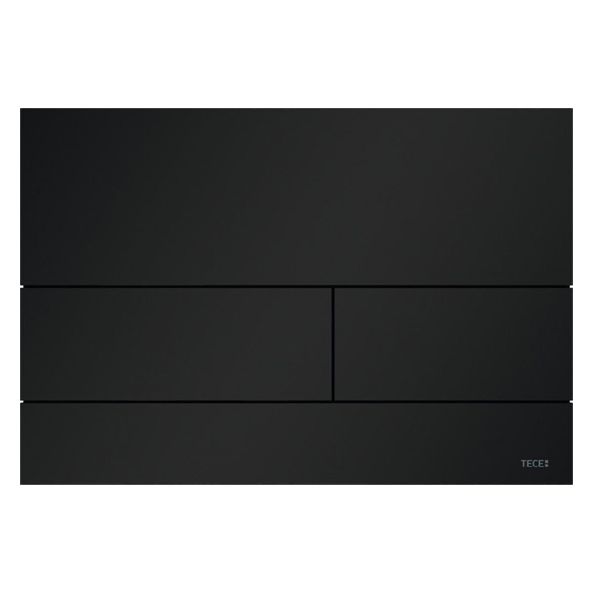 tece square dual flush plate matt black