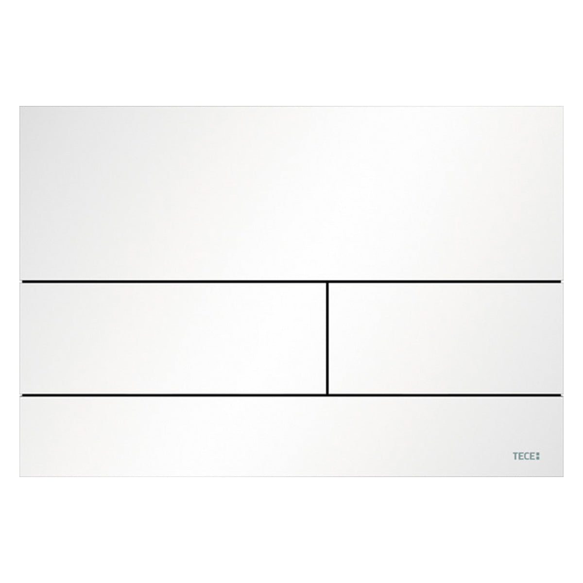 tece square dual flush plate matt white