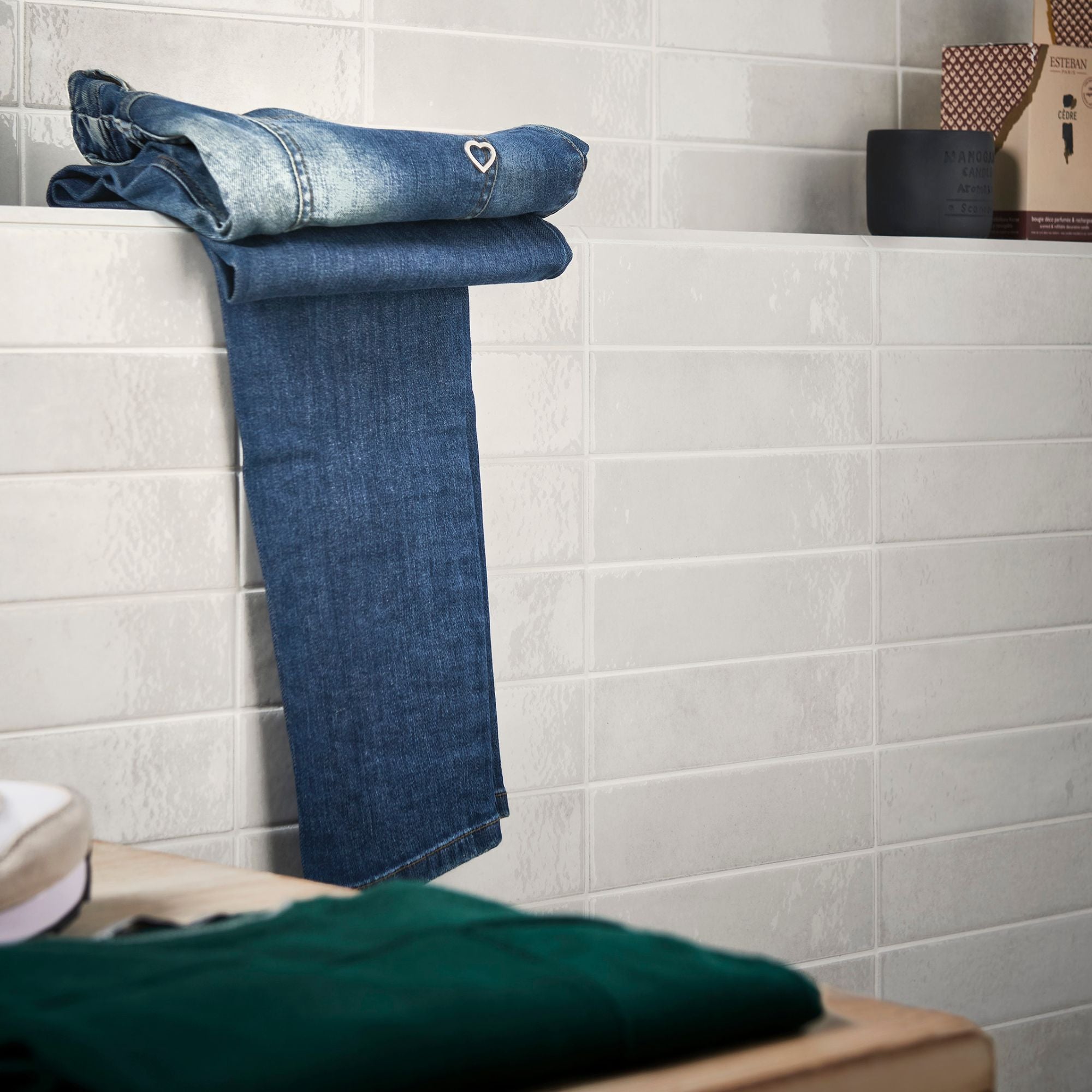 my art bianco wall tile 6x25cm in glossy finish deluxe bathrooms