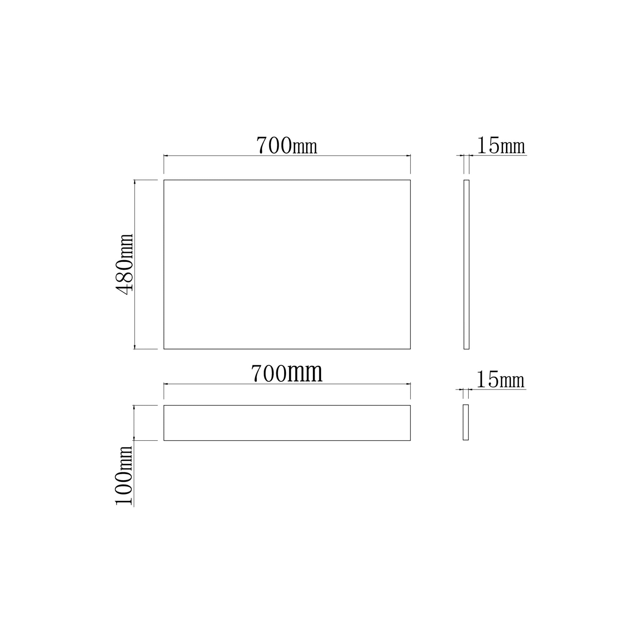waterproof pvc bath panel 700x580mm dimensions
