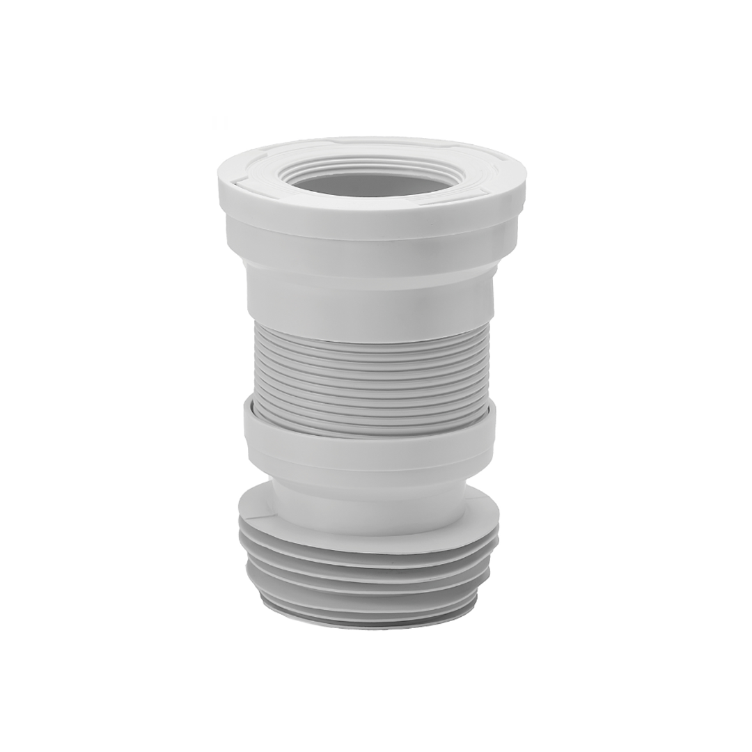Extendable WC Pan Connector 200-340mm length supplied by Deluxe Bathrooms.