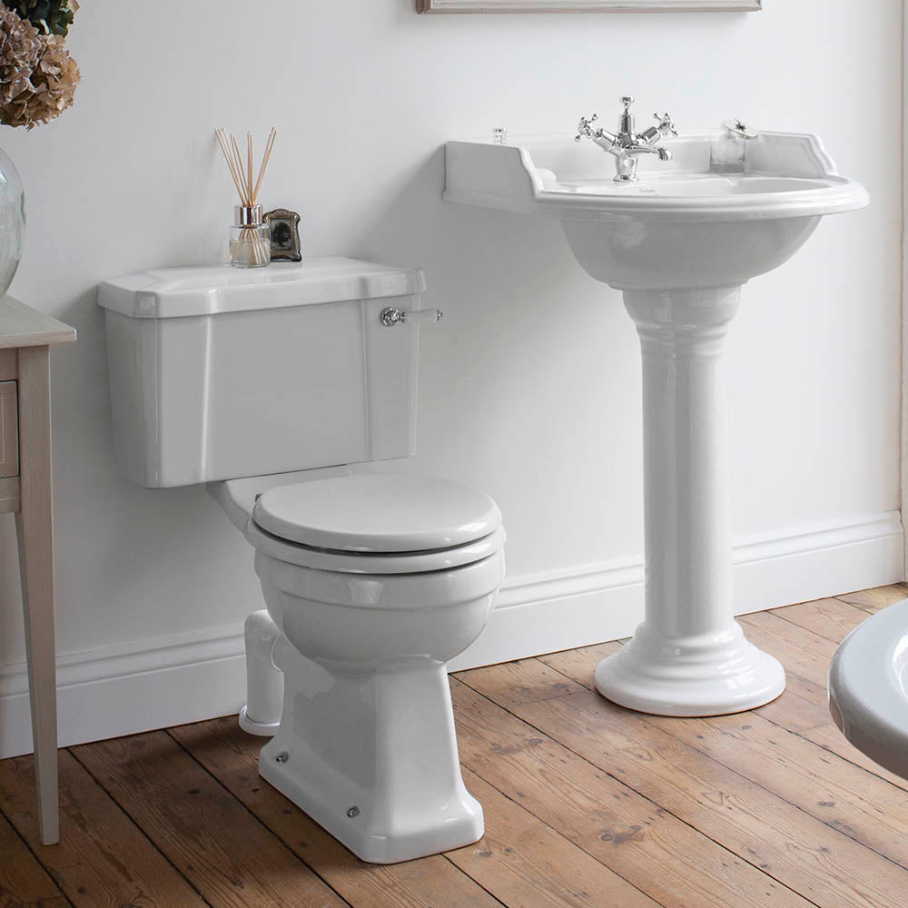 Burlington Regal Close Coupled Traditional Toilet Deluxe Bathrooms UK