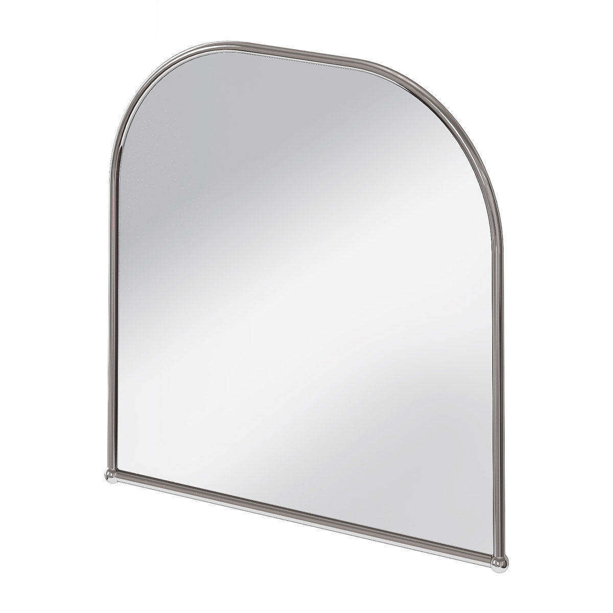 Burlington Arched Mirror with Chrome Frame Cutout Deluxe Bathrooms UK