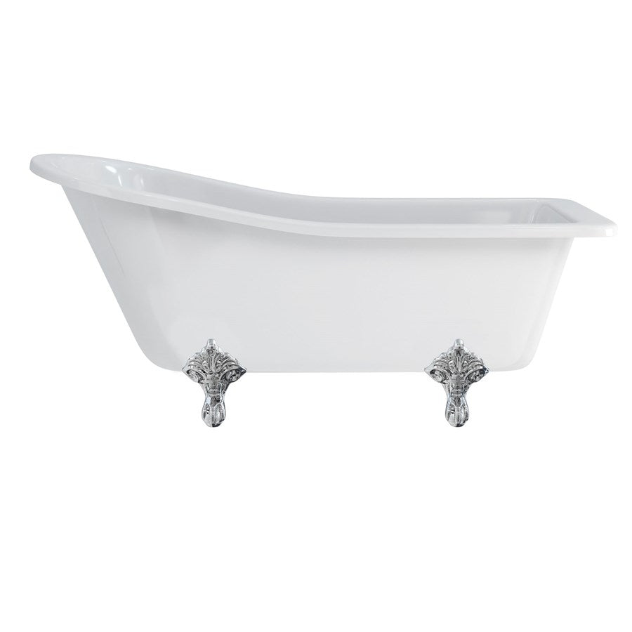 Burlington Harewood Slipper Bath With Standard Feet 1700mm Acrylic Deluxe Bathrooms UK