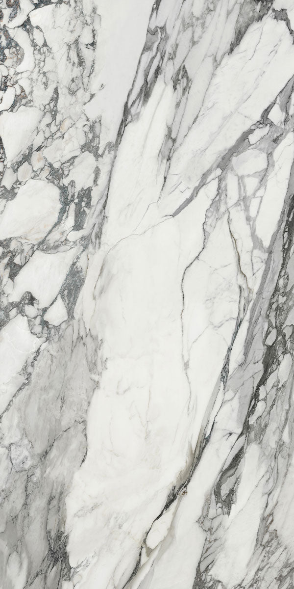 Deluxe Calacatta Macchia Vecchia Marble Effect Porcelain Tile 60x120cm Pattern 5