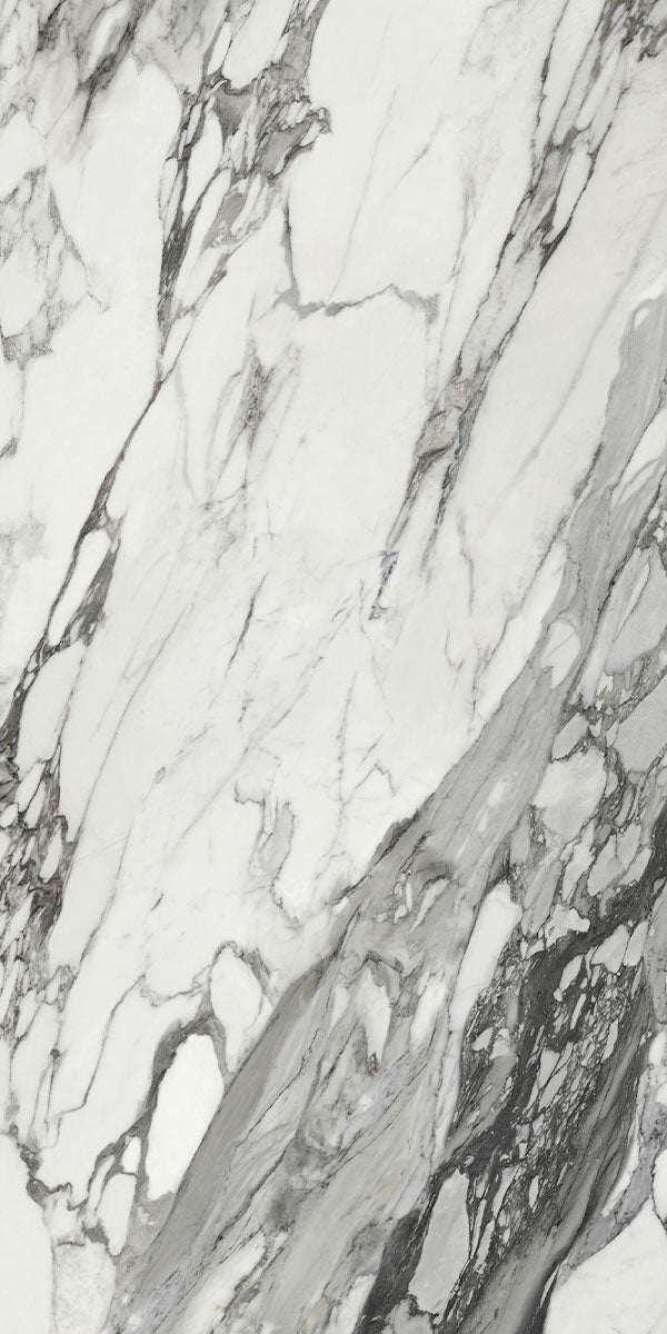 Deluxe Calacatta Macchia Vecchia Marble Effect Porcelain Tile 60x120cm Pattern 6