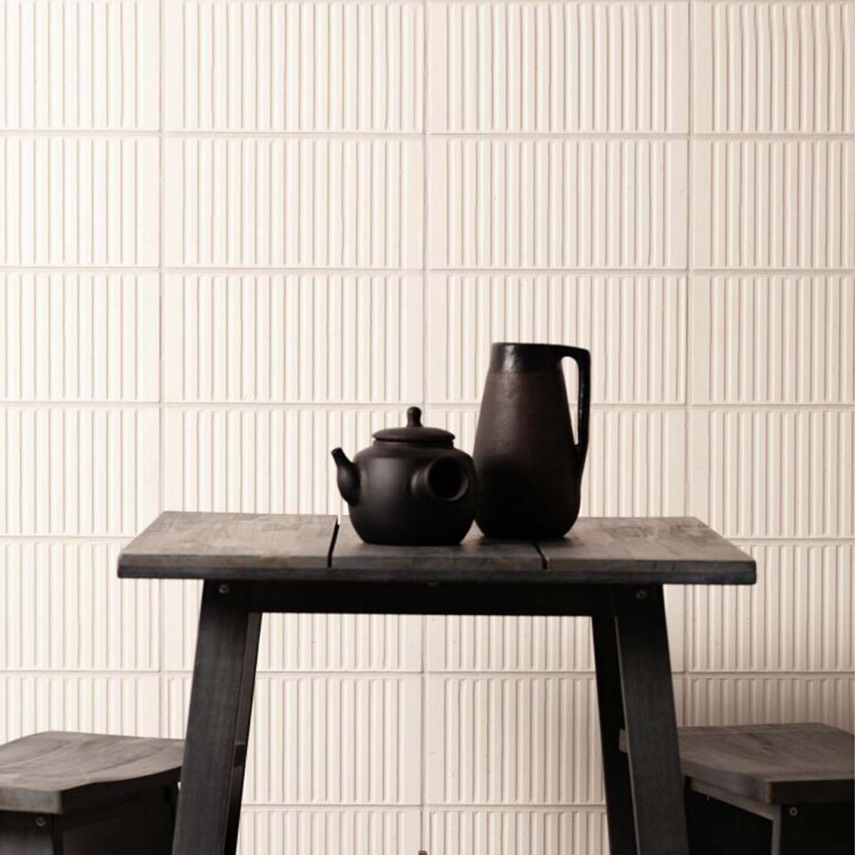 FS Loft White Ceramic Decor Wall Tile 20x40cm