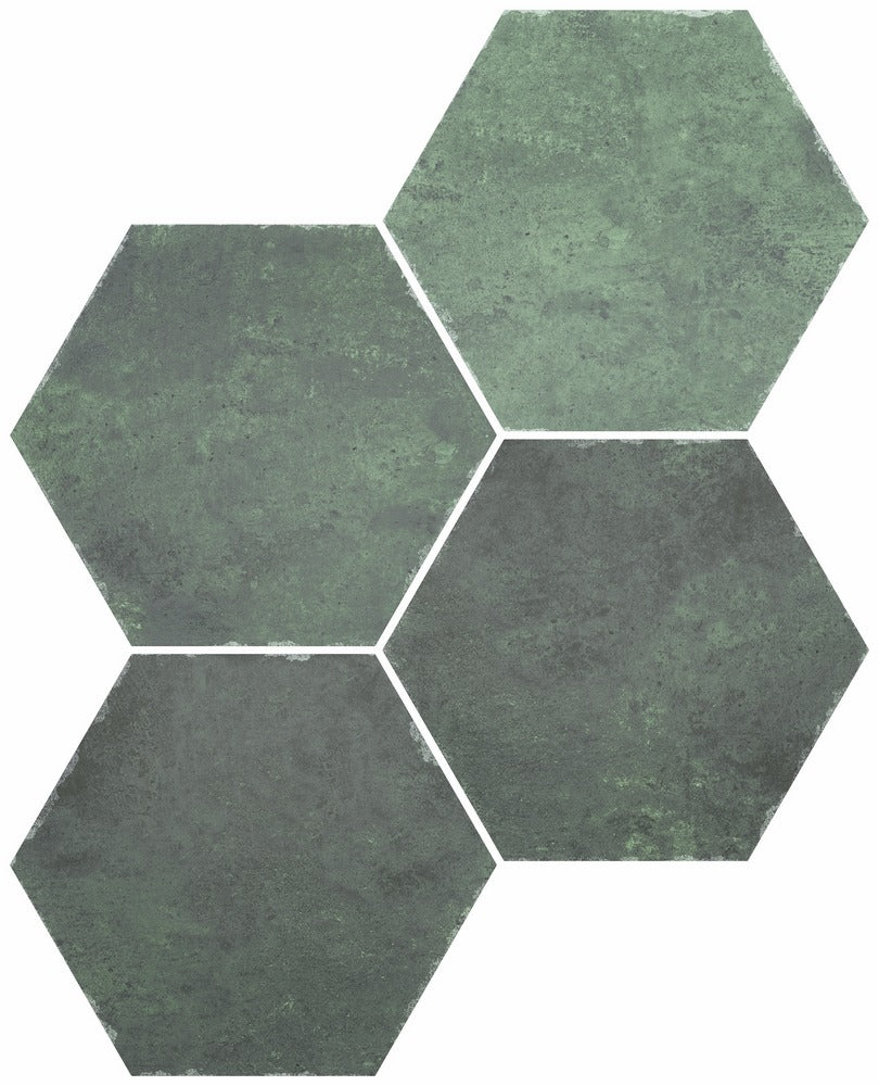 Fiori Esmeralda Hexagonal Porcelain Tile Matt