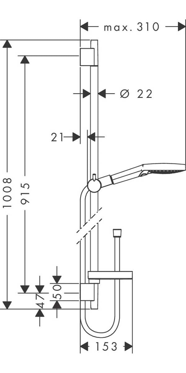 Hansgrohe Select S Slide Rail Kit Installation Instructions