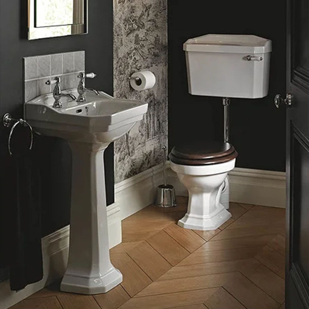 Heritage Granley Cloakroom 495 Rectangular Basin With Standard Pedestal Lifestyle