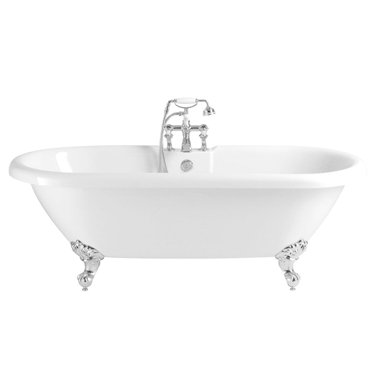 Heritage Oban Double Ended Roll Top Freestanding Bath Acrylic 1495x795mm