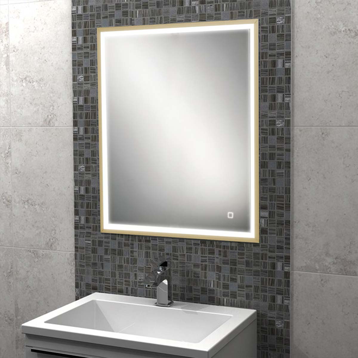 HiB Vanquish 50 Recessed LED Mirror Cabinet With Charging Socket