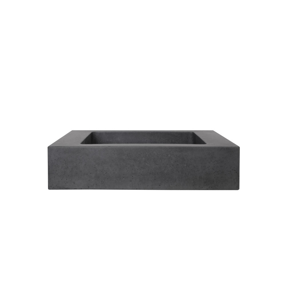 Kast Pitch Short Projection Rectangle Wall-Hung Concrete Basin With Shelf Surface