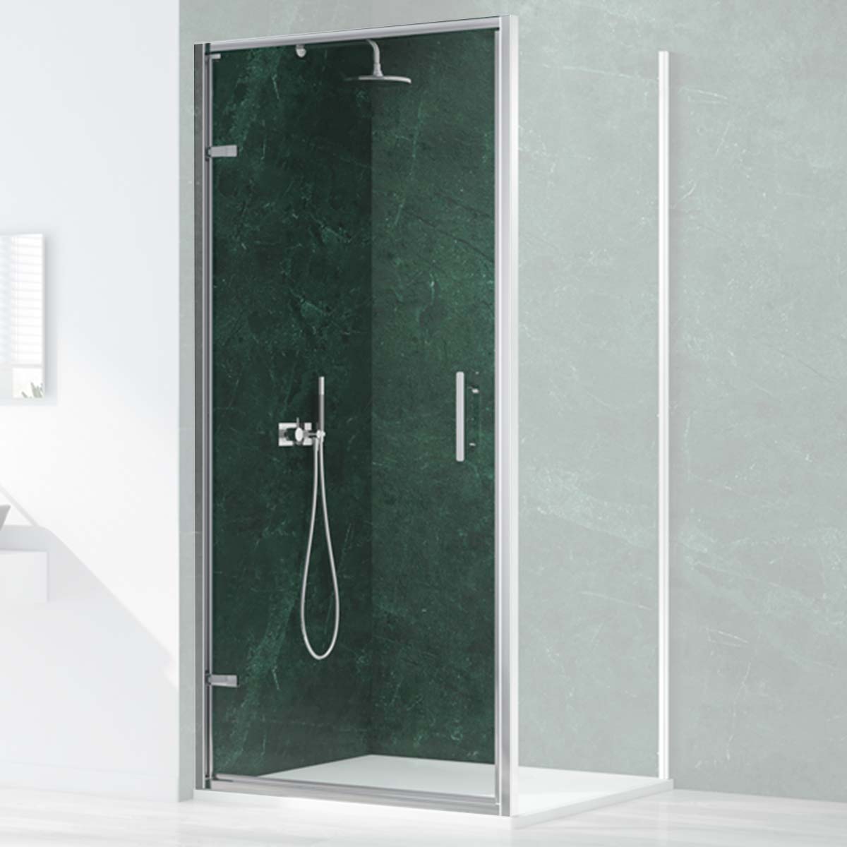 Merlyn 6 Series Sleek Hinged Shower Door Chrome