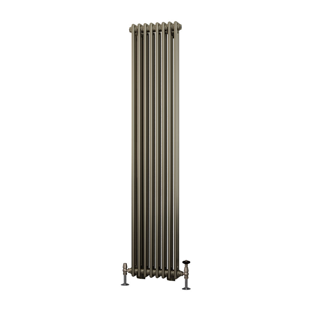 Rivassa Two Column Cast Iron Style Vertical Radiator Bronze Effect