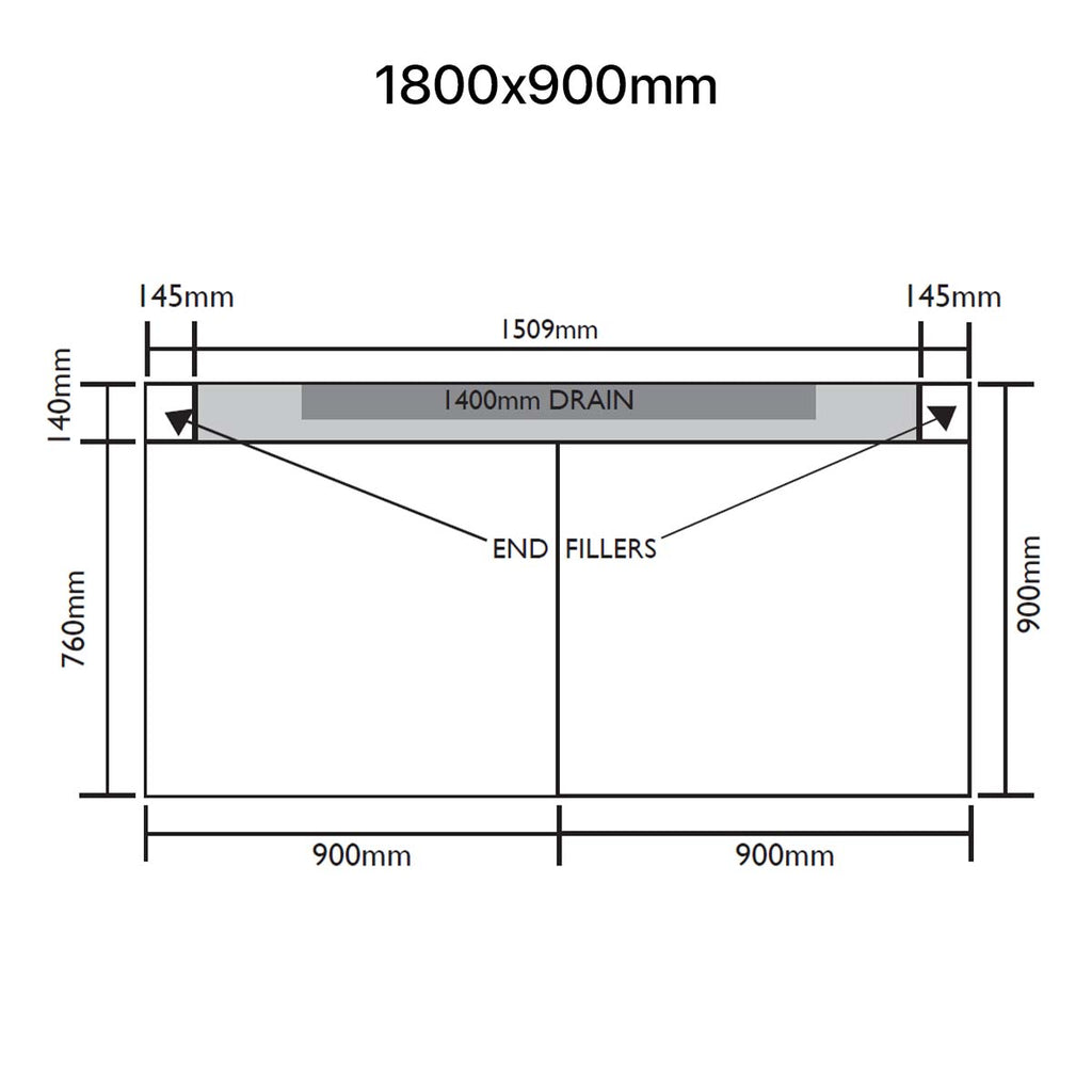 Tile Intake Riser Length UniSlope 1K Long Tile Insert Linear Drain Wetroom Shower Kit - Stainle ...