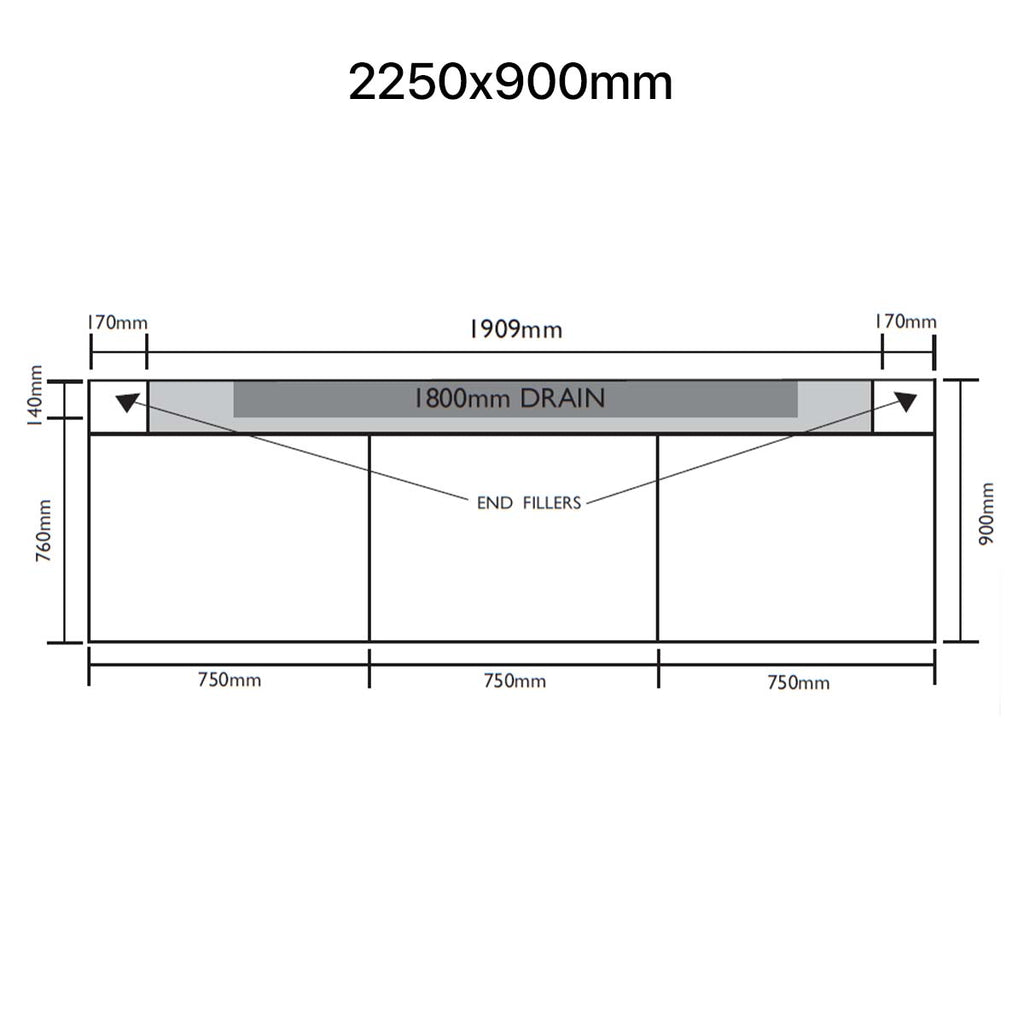 Tile Intake Riser Length UniSlope 1K Long Tile Insert Linear Drain Wetroom Shower Kit - Stainle ...