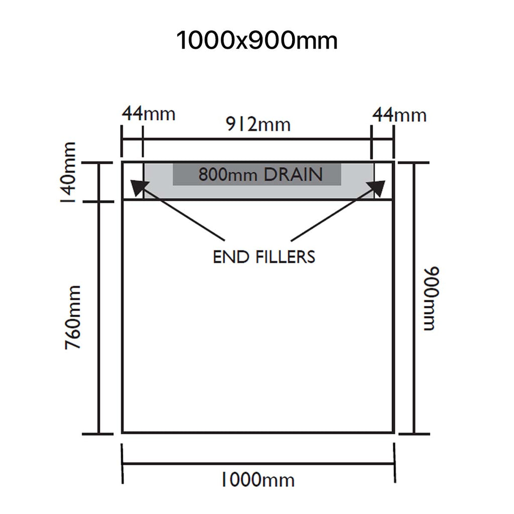 Tile Intake Riser Length UniSlope 1K Short Tile Insert Linear Drain Wetroom Shower Kit - Stainl ...