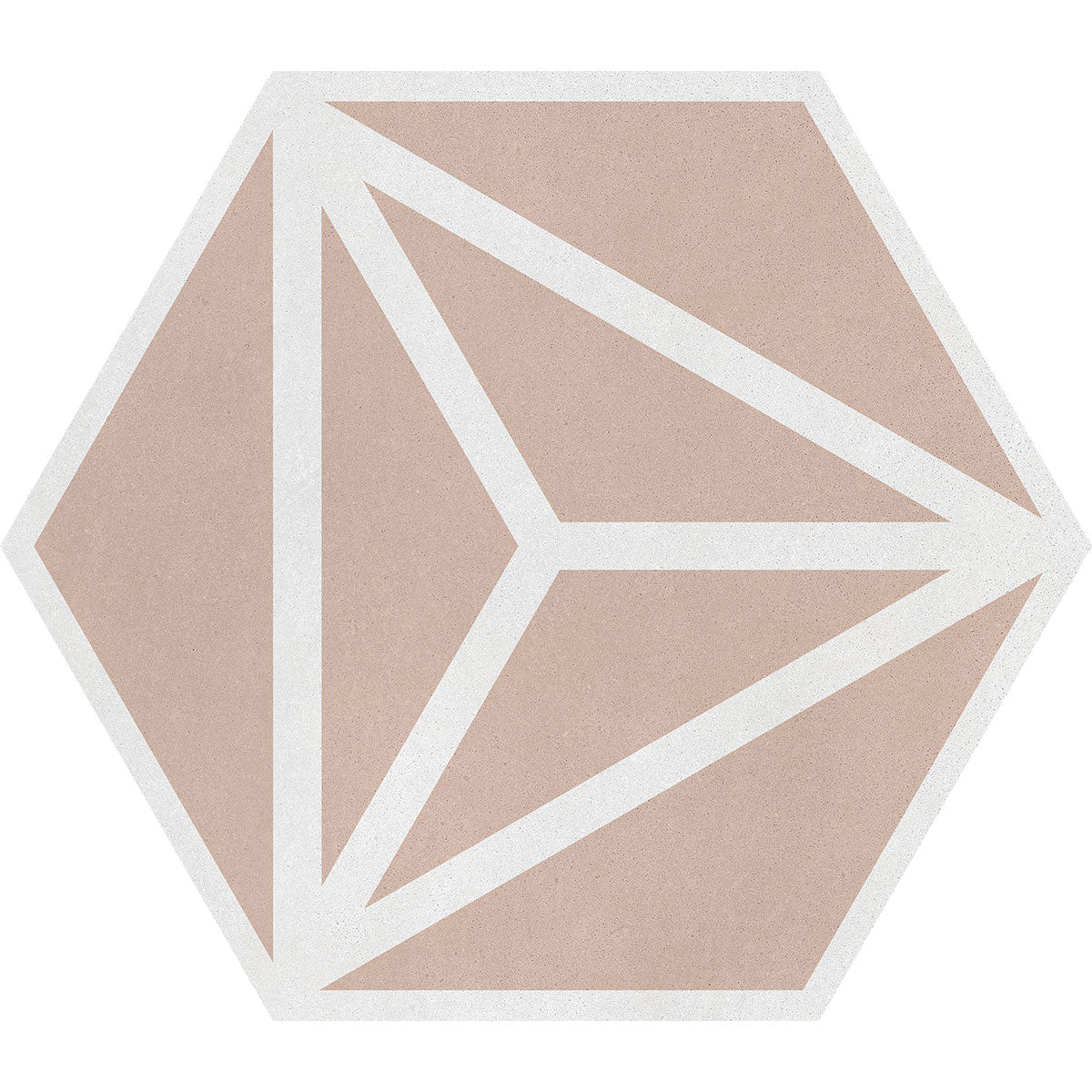 Varadero Rose Hexagonal Porcelain Tile Matt Pattern